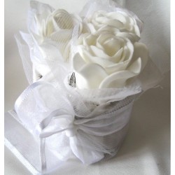 1 Bouquet de 3 Roses blanches